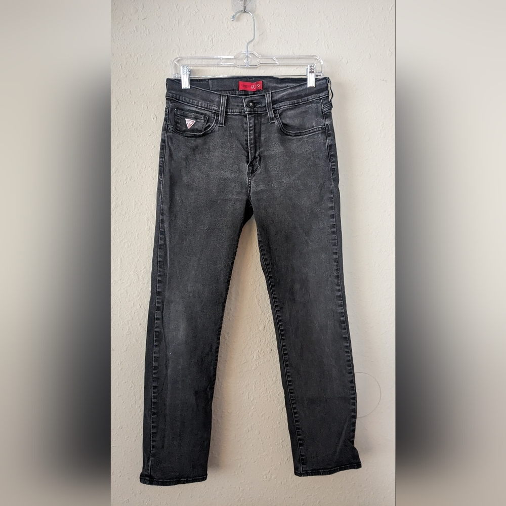 Guess Lincoln Slim Straight Stretch Denim Black US Mens 32x30